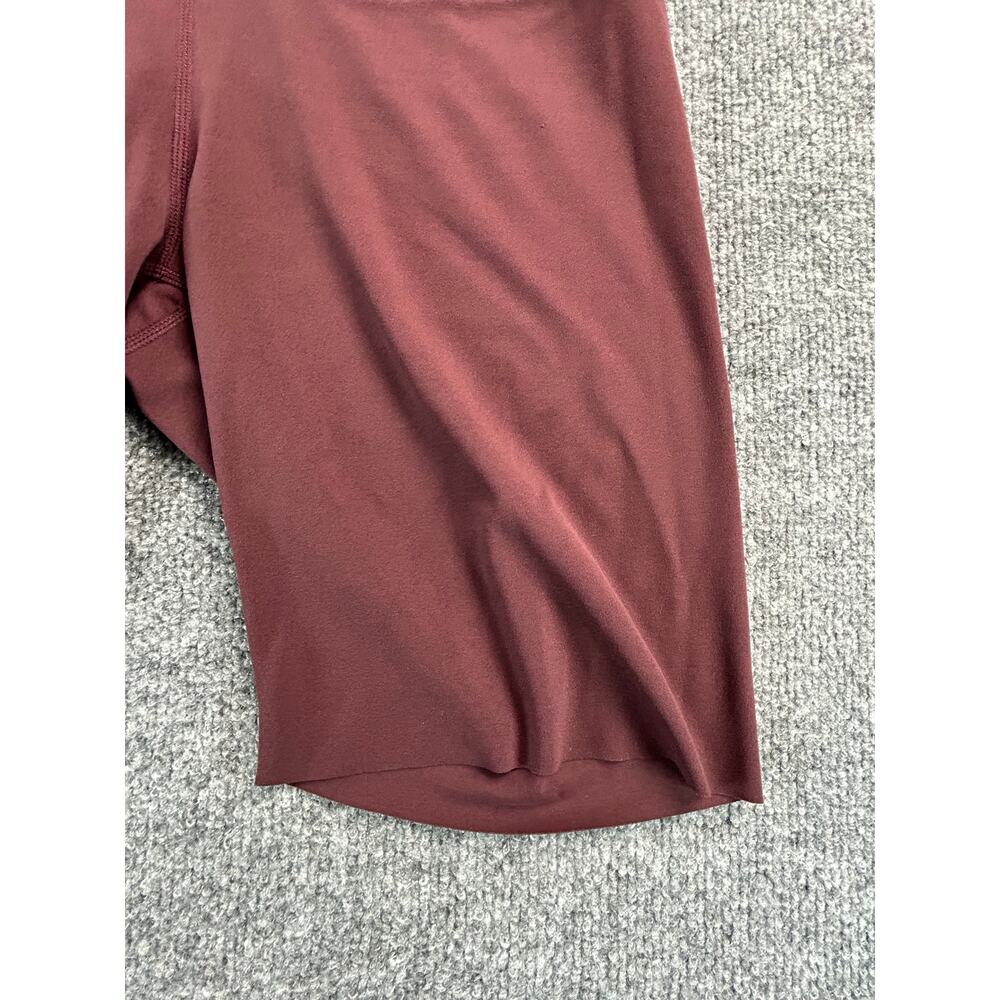 Nike Zenvy Dri-FIT Women's Biker Shorts Medium Burgundy High Rise Yoga Training - Picture 7 of 9